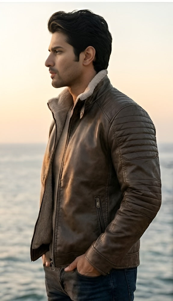 Premium Brown Leather Jacket – Classic Everyday Style