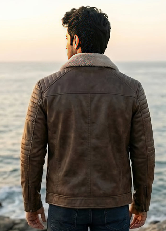 Premium Brown Leather Jacket – Classic Everyday Style