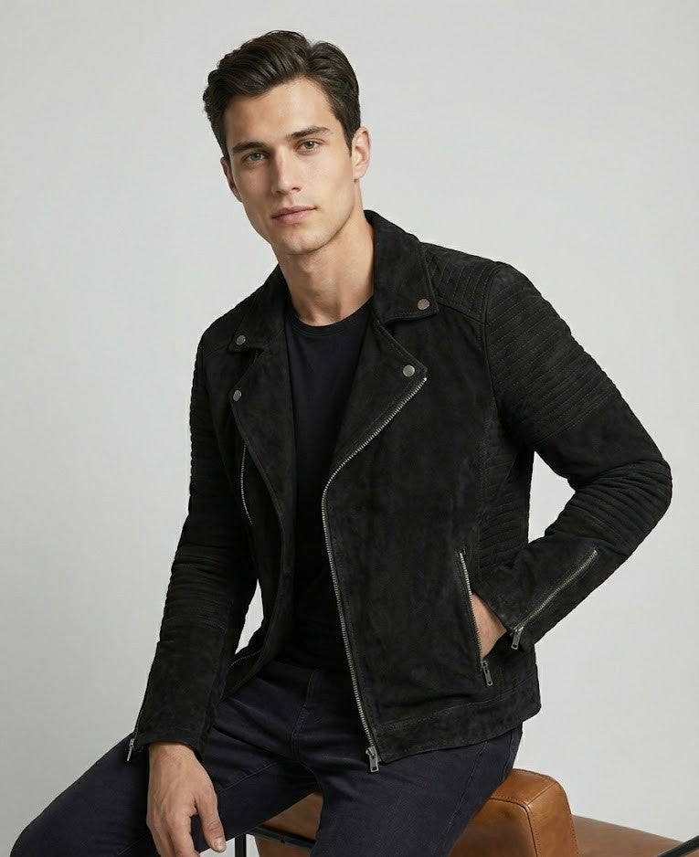 Velvet Moto Biker Jacket