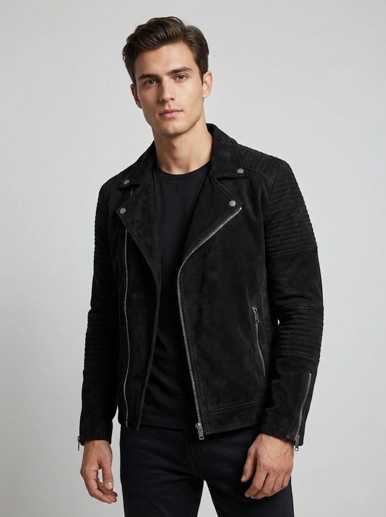 Velvet Moto Biker Jacket
