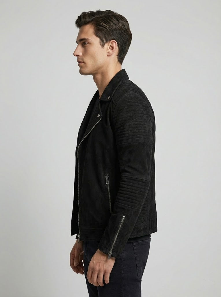 Velvet Moto Biker Jacket